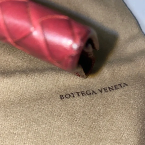 Bottega Veneta Burgundy Leather key case
